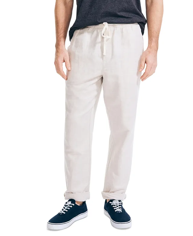 Men's Regular-Fit Linen Drawstring Pants