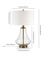 Lagos Table Lamp with Flax Shade - Gold