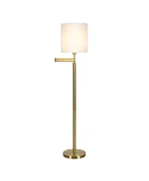 Moby Swing Arm Floor Lamp with Drum Shade