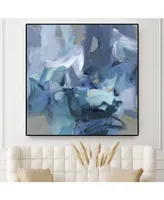 Giant Art Abstract Blues Ii Oversized Framed Canvas, 45" x 45"