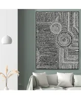 Giant Art Clustered Dots a Oversized Framed Canvas, 40" x 60"