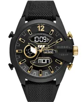 Diesel Men's Mega Chief Black Silicone Strap Watch 51mm