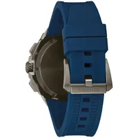 Bulova Men's Chronograph Precisionist X Blue Epdm Rubber Strap Watch 44.5mm