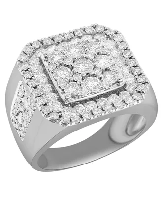 Men's Diamond Cluster Ring (3 ct. t.w.) 10k Gold and White