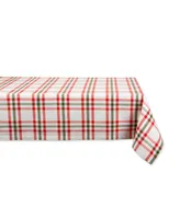 Design Imports Kitchen and Table Top Jolly Tree Collection Tablecloth, Nutcracker Plaid, 52" x 52"