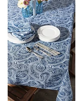 Design Imports Paisley Print Outdoor Tablecloth with Zipper