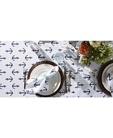 Design Imports Anchors Print Outdoor Tablecloth with Zipper