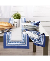 Design Imports Porto Stripe Print Table Runner, 14" x 72"