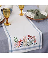 Design Imports Flower Garden Embellished Table Runner, 14" x 72"