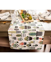 Design Imports Urban Oasis Cactus Print Table Runner, 14" x 108"