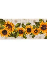 Design Imports Rustic Sunflowers Printed Table Runner, 14" x 108"