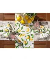 Design Imports Lemon Bliss Print Outdoor Napkin, Set of 6
