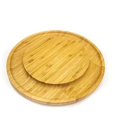 Bamboo Multi-Level Cheese Board Set with 3 Tools, 6 Piece