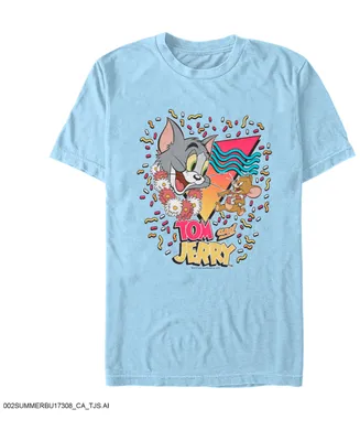 Men's Tom Jerry Tj Tropical 90s Confetti Short Sleeve T-shirt
