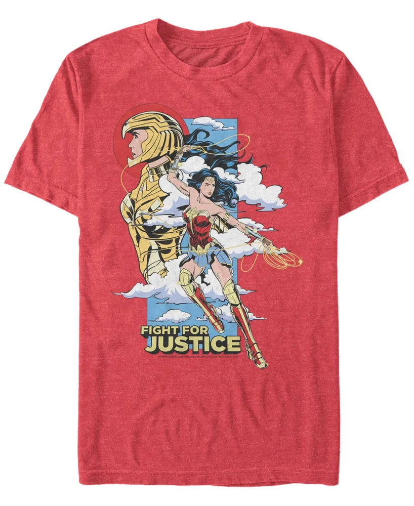 Men's Wonder Woman Fight For Justice Short Sleeve T-shirt