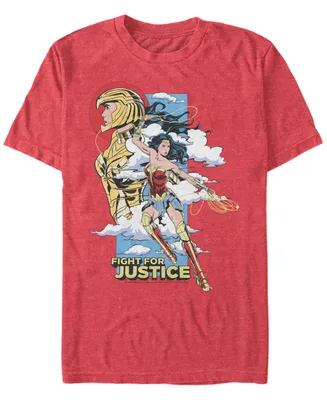 Men's Wonder Woman Fight For Justice Short Sleeve T-shirt