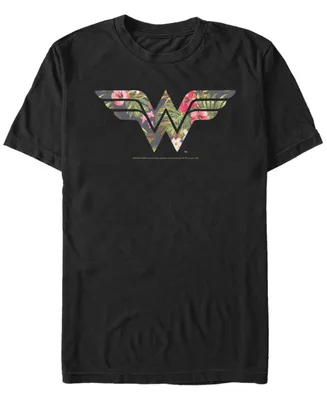 Men's Wonder Woman Floral Short Sleeve T-shirt