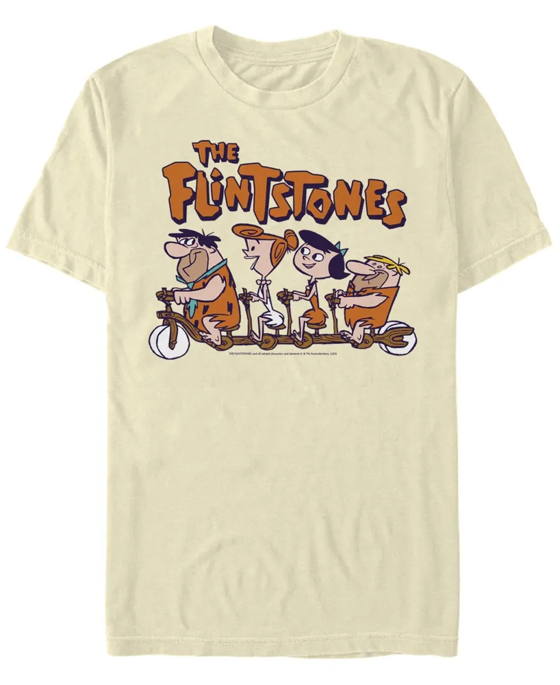 Men's The Flintstones Biking Group Short Sleeve T-shirt