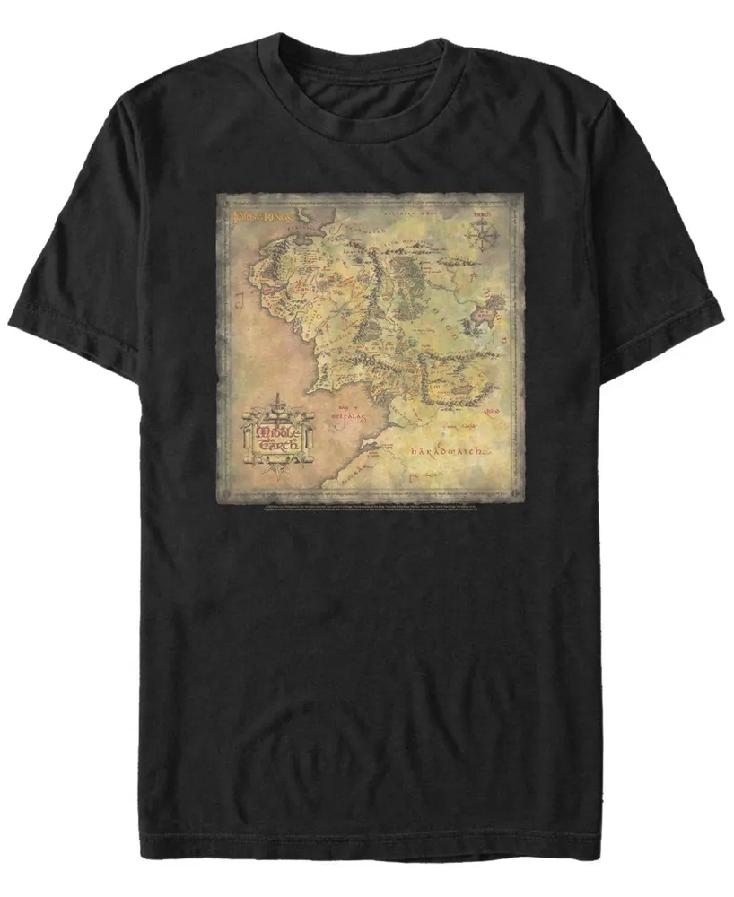 Men's Lord of The Rings 1 Map Short Sleeve T-shirt