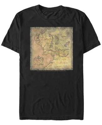 Men's Lord of The Rings 1 Map Short Sleeve T-shirt