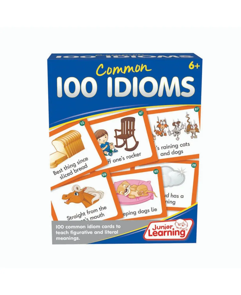 Junior Learning 100 Common Idioms Educational Activity Cards