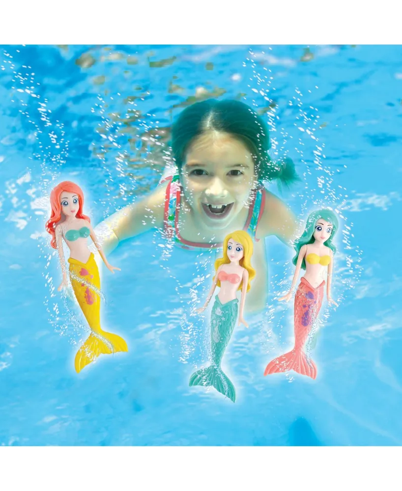 Banzai 4 Piece Water-Pool Toy Dive Set - Mermaids Dolls