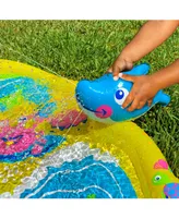 Banzai Jr. Wiggle'N Waves Sprinkling Mat - 44" Wobbly Activity Water Sprinkling Play Mat, 12 Months and Up