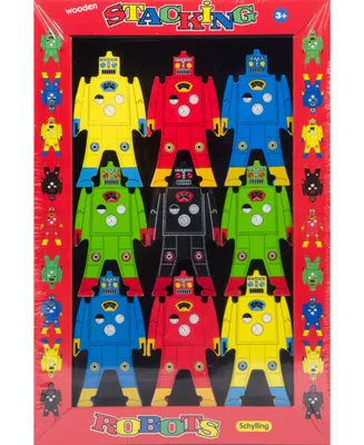 Schylling Wooden Stacking Robot Figures