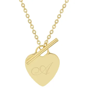 Isabel Initial Heart Toggle Necklace - Gold