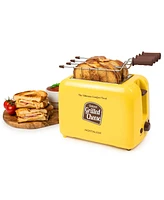 Nostalgia GCT2 Deluxe Grilled Cheese Sandwich Toaster with Easy-Clean Toasting Baskets, Adjustable Toasting Dial and Extra Wide Slots