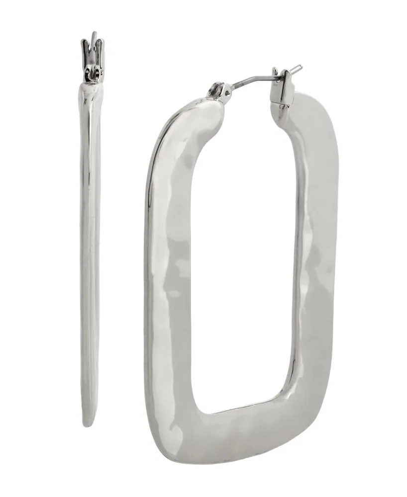 Robert Lee Morris Soho Geometric Hoop Earrings - Silver