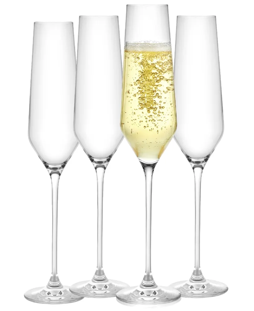 JoyJolt Layla Champagne Glasses, Set of 4