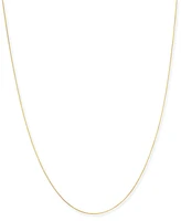 14k Gold Necklace, 20" Diamond Cut Wheat Chain (9/10mm)