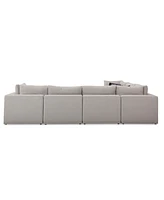 Closeout! Modern -Pc. Fabric Modular Sectional