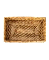 Artifacts Rattan Rectangular Guest Towel Napkin Holder with Cutout