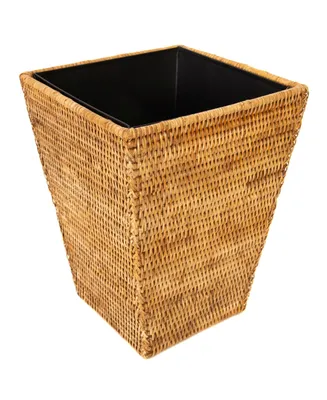 Artifacts Rattan Square Tapered Waste Basket