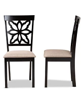 Samwell Modern and Contemporary Fabric Upholstered 2 Piece Dining Chair Set