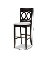 Carson Modern and Contemporary Fabric Upholstered 2 Piece Bar Stool Set