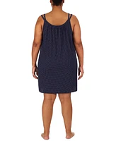 Lauren Ralph Plus Cotton Knit Double-Strap Nightgown