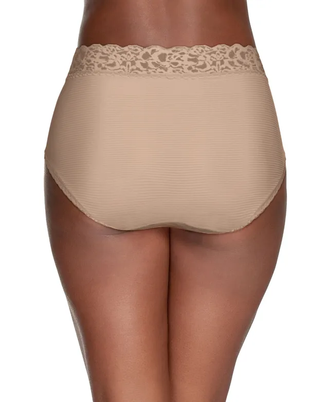 Vanity Fair Women's Illumination® Plus Size High-Cut Satin-Trim Brief  Underwear 13810 - Macy's