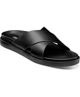 Stacy Adams Men's Montel Cross Strap Slide Sandal