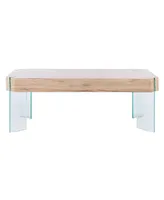 Katelyn Rectangular Contemporary Glass Leg Coffee Table