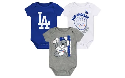 Outerstuff Newborn 3-Pk. Los Angeles Dodgers Change-Up Bodysuits