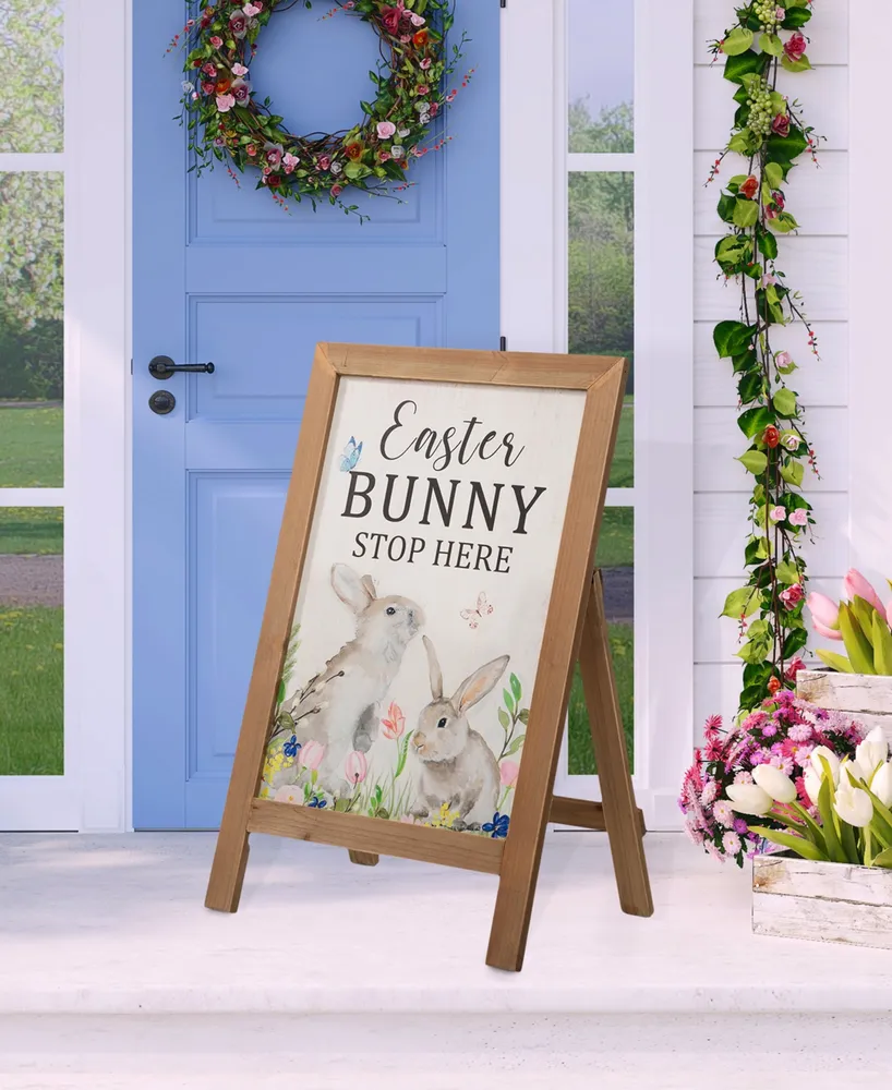 Glitzhome 24"H Easter Wooden Porch Sign / Standing Decor