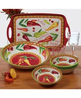 Certified Red Hot 5 Piece Melamine Salad/Serving Set