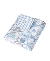 Levtex Galapagos Blue Coral Reef Quilted Throw, 50" x 60"