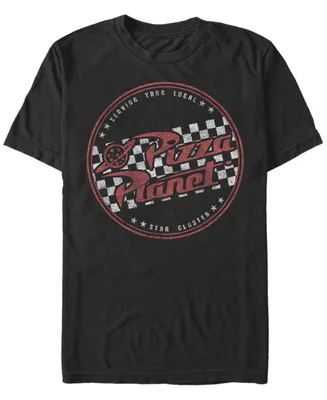 Fifth Sun Men's Pizza Planet Logo Short Sleeve Crew T-shirt