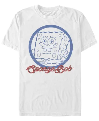 Fifth Sun Men's SpongeBob Circle Short Sleeve Crew T-shirt