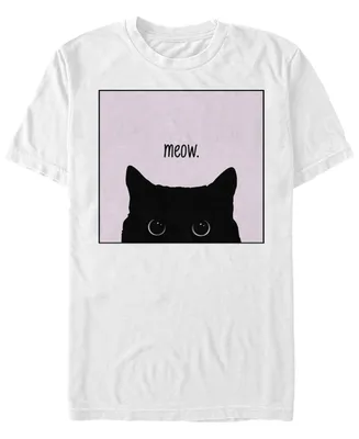 Fifth Sun Men's Peeking Cat Short Sleeve Crew T-shirt