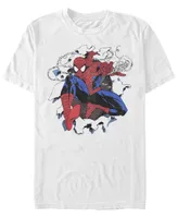 Fifth Sun Men's Spiderman Short Sleeve Crew T-shirt